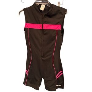 Finz Black and Pink Zip Front Wetsuit, size 16